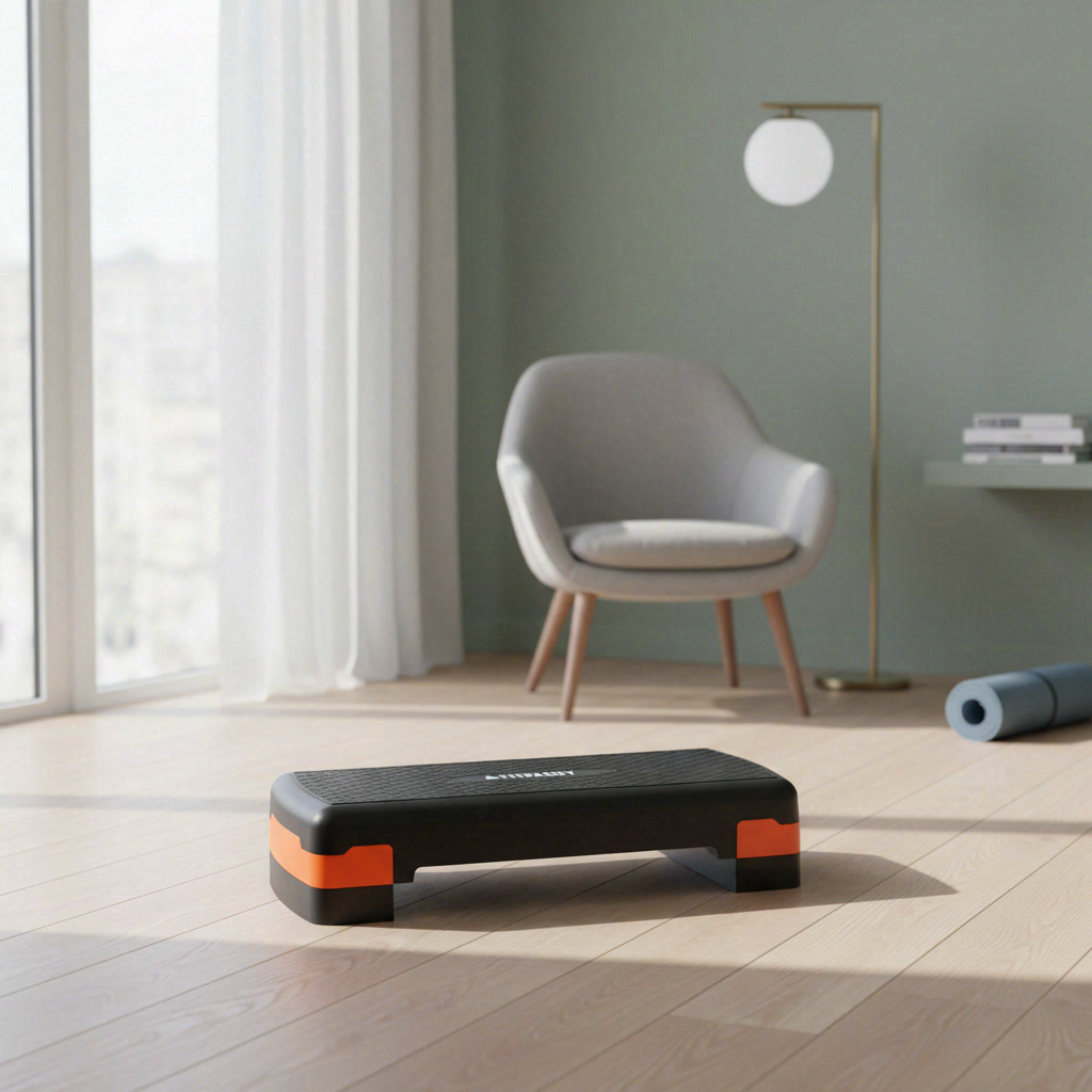 FITPADDY STEPPER01 Step Aerobique Finition Antidérapante 67 x 27 cm Noir et Orange