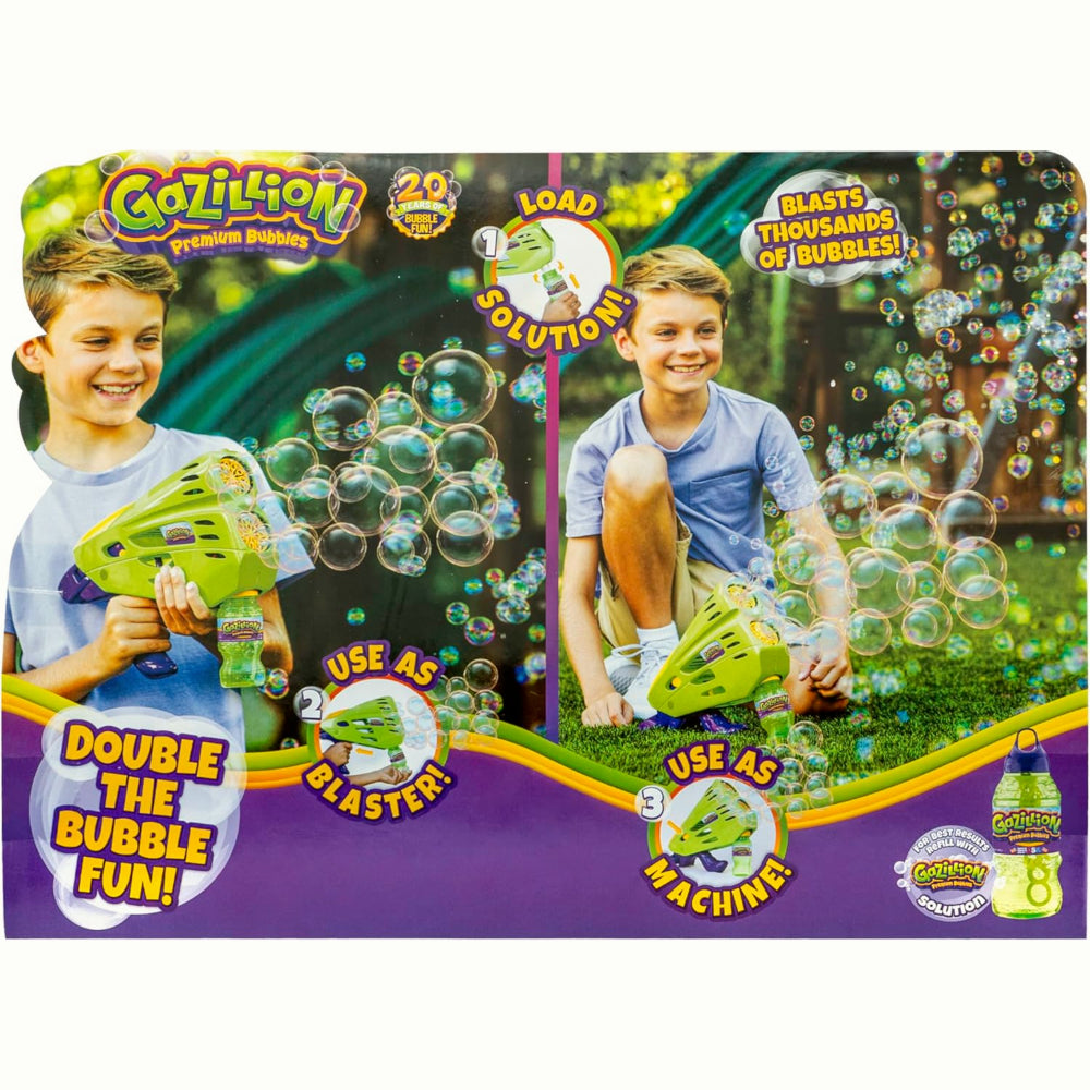 Gazillion Jouet pistolet à eau Double Bubble Blaster + 237 ml