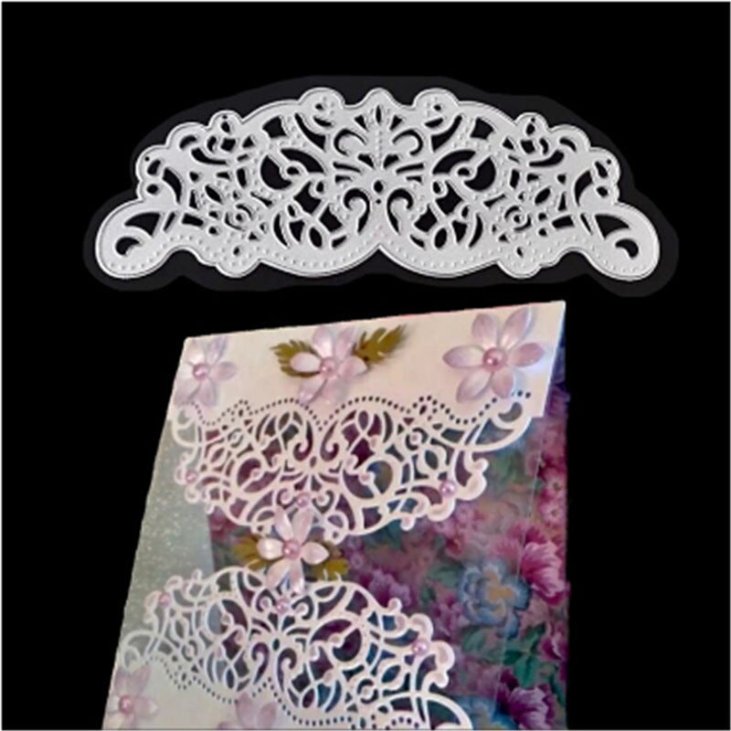 Découpes en Métal à Bordure en Dentelle, Découpes pour Cartes, Découpes en Relief pour Scrapbooking, Décoration de Cartes en Papier d'Album DIY