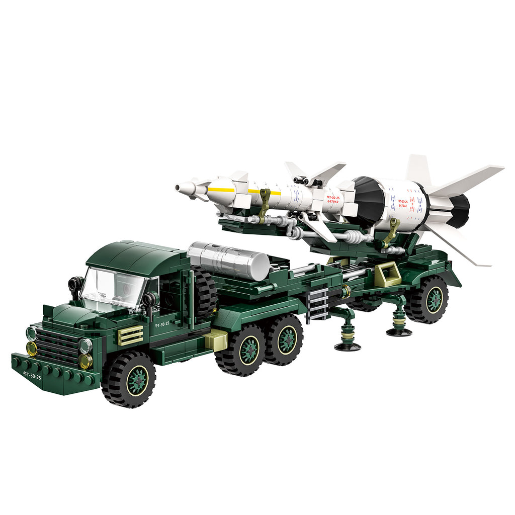 WANGE Véhicule de transport de missiles antiaériens 489 pièces ensemble de blocs de construction pour constructeurs amateurs