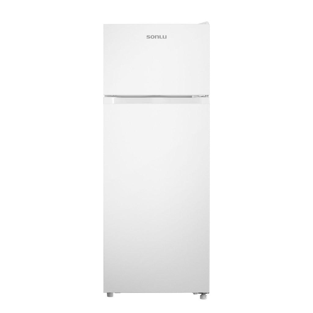 Sonlu CD-240F 206L Petit réfrigérateur avec congélateur en haut, refroidissement rapide et surgélation rapide, étagères et pieds réglables [Classe énergétique E]