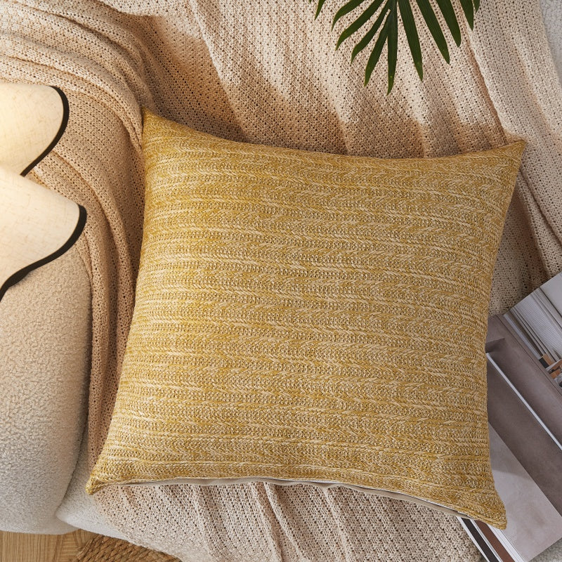 MEROPE, Housse de coussin en toile PE/Polyester, 50x50 cm, kaki, 1 pack