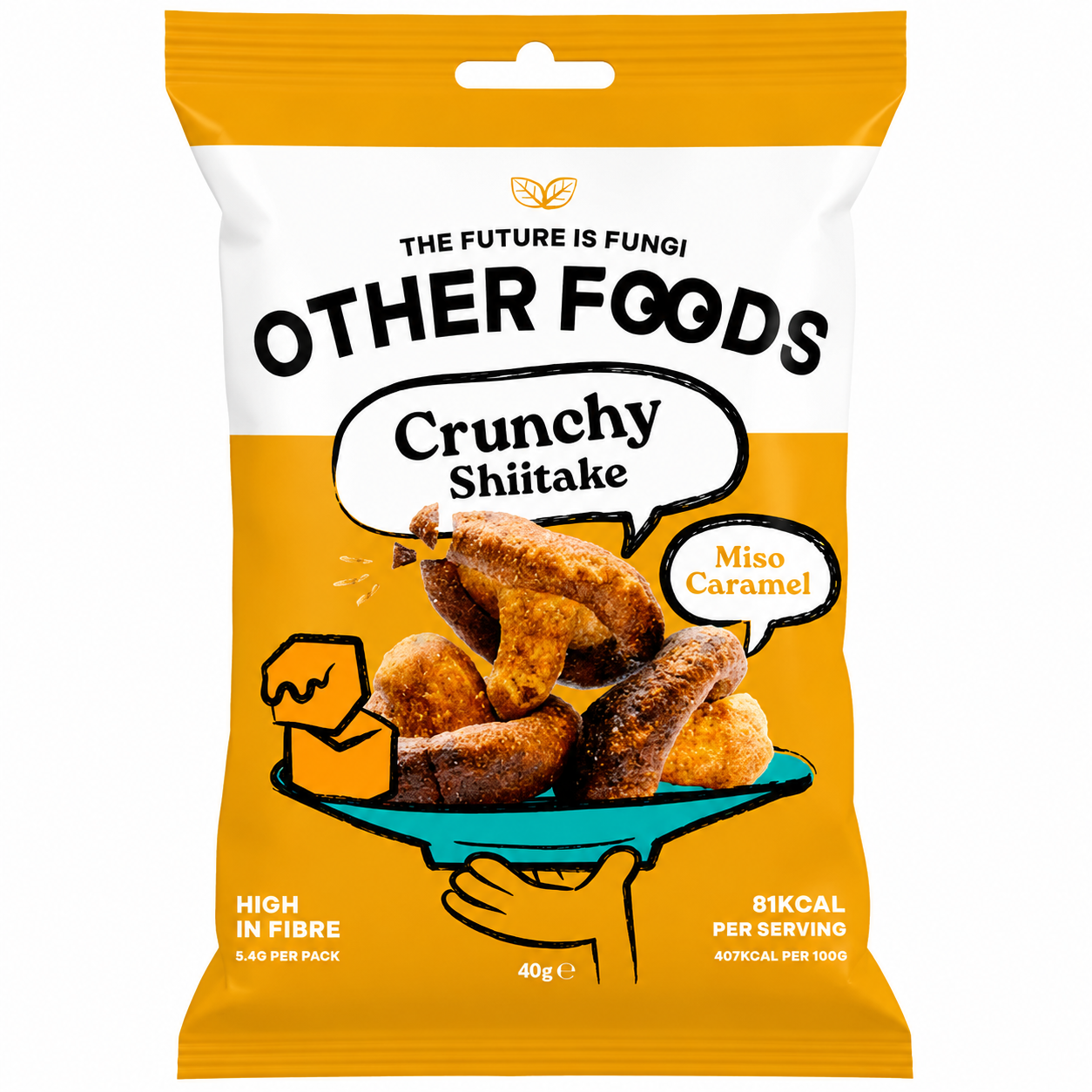 OTHER FOODS Chips croustillantes de champignons shiitake, saveur caramel miso - 40 g