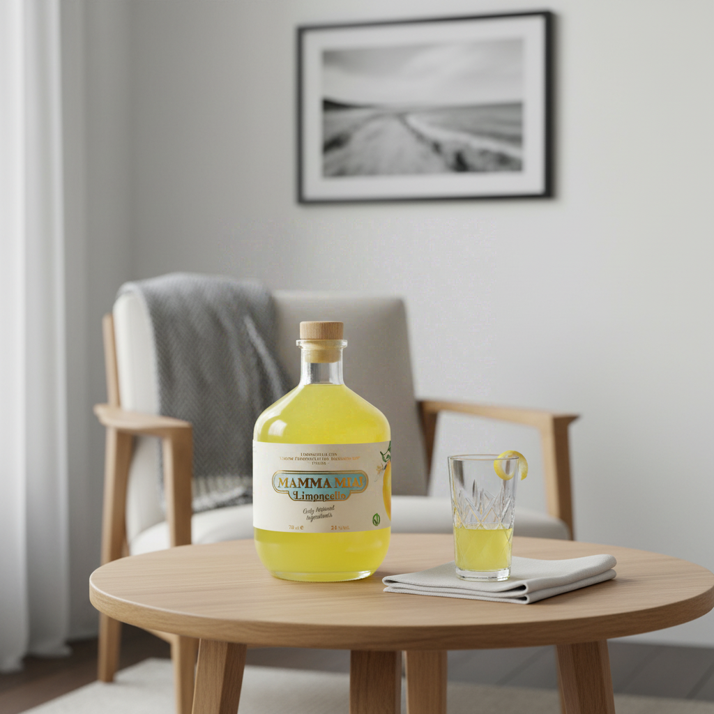 MAMMA MIA - Limoncello - Liqueur - 24% Alcool - Origine : Italie - Idéal à l'apéritif, en digéstif ou en cocktail Limoncello Spritz - Notes de Citron frais - 70 Cl