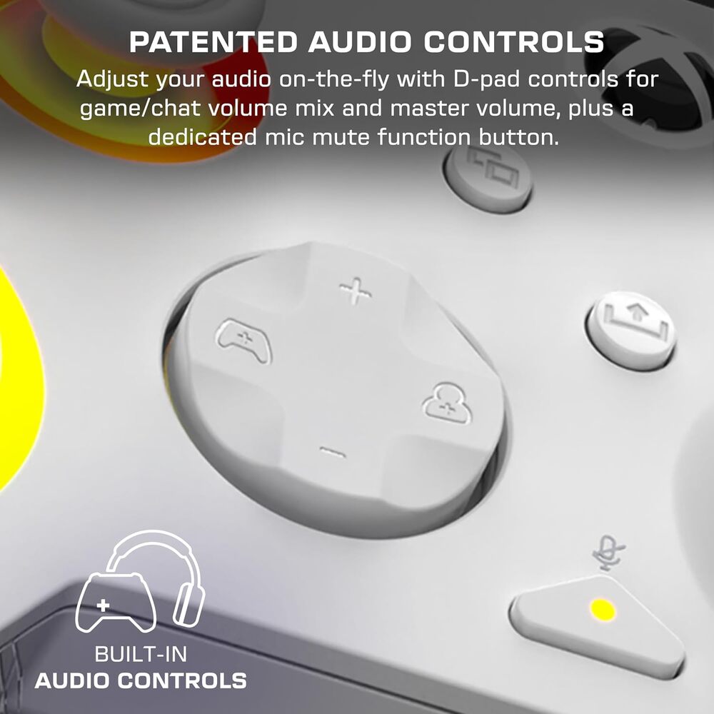 Turtle Beach Afterglow Wave Manette filaire Câble USB Éclairage RVB - Gâchettes à effet Hall & Boutons programmables - Xbox Series X|S, PC (Licence officielle Microsoft) - Blanc