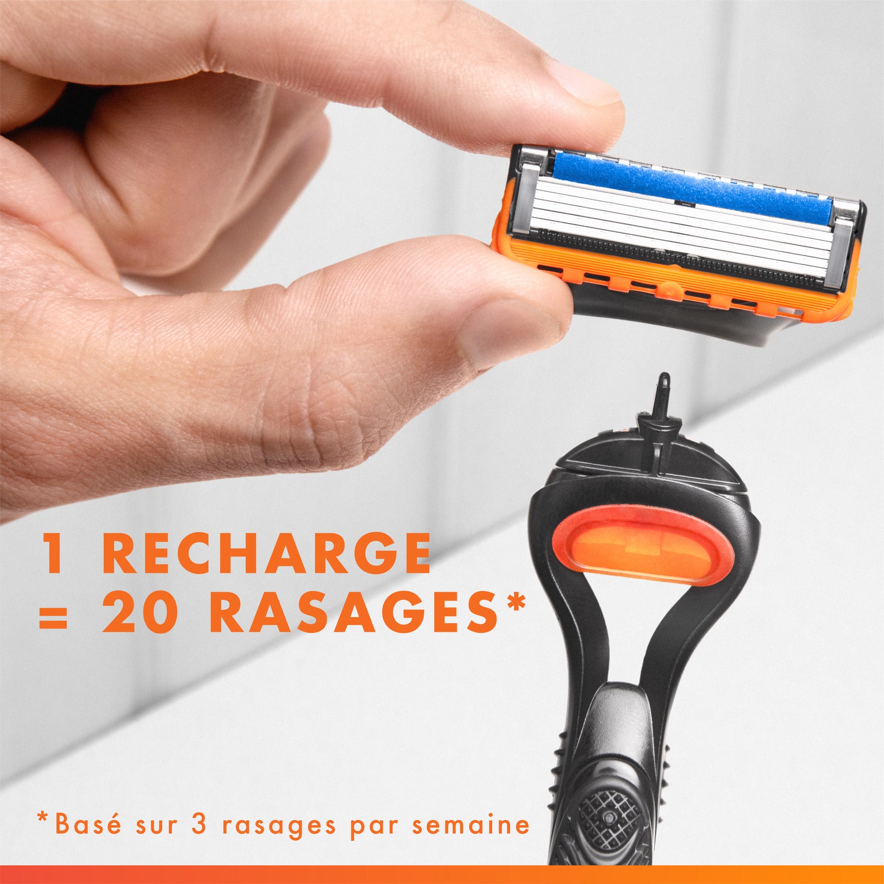 Gillette Lames de Rasoir Homme Fusion 5, Pack de 6 | Recharges Longue Durée en Acier Inoxydable, Bande Lubrifiante, Micro-Lamelles, 1 Rechange Jusqu’à 20 Rasages