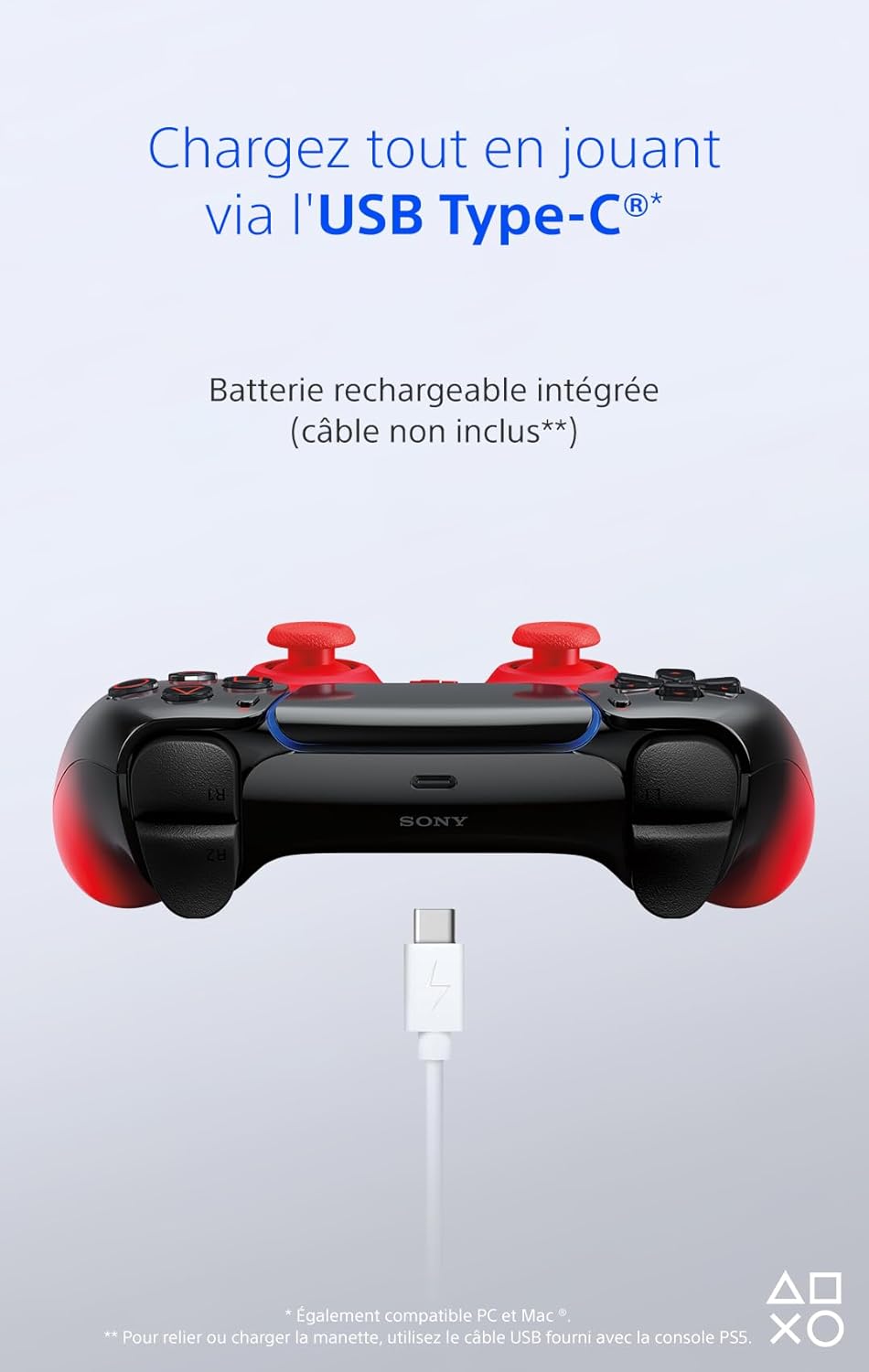 Sony Manette sans Fil DualSense PS5 - Édition Hyperpop - Rouge Techno