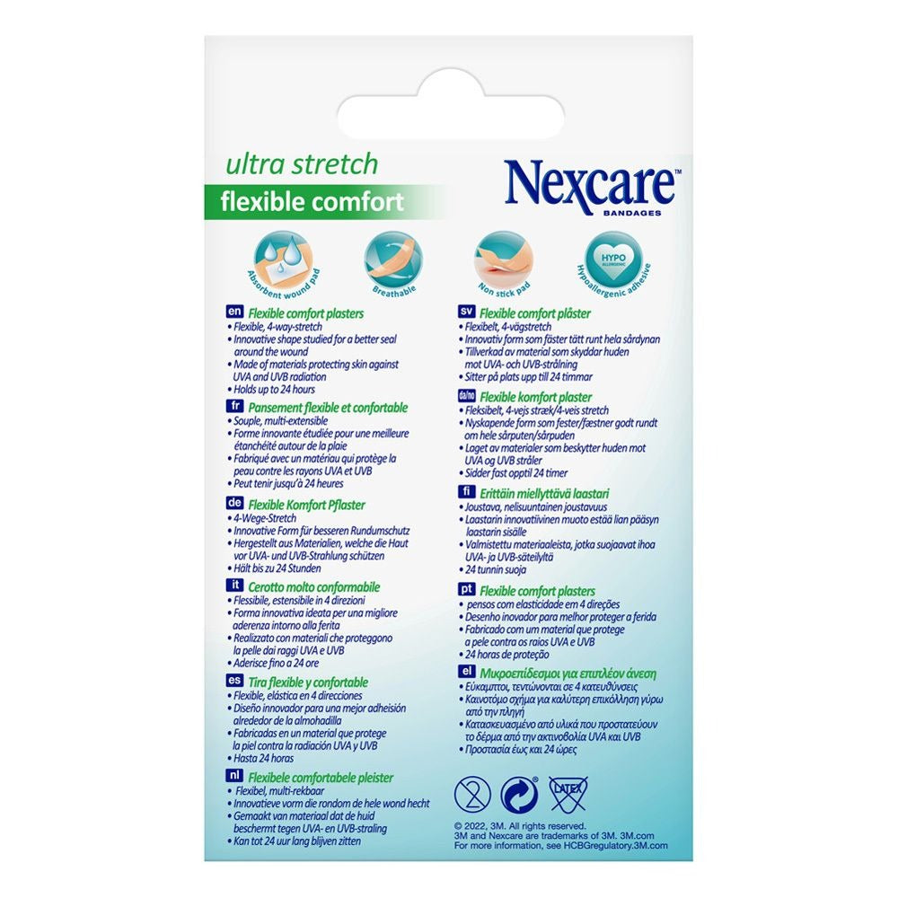 NEXCARE™ Ultra Stretch Flexible Plâtres De Confort – 30 pièces