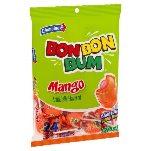 Colombina Bon Bon Bum Sucettes à la mangue 408 g