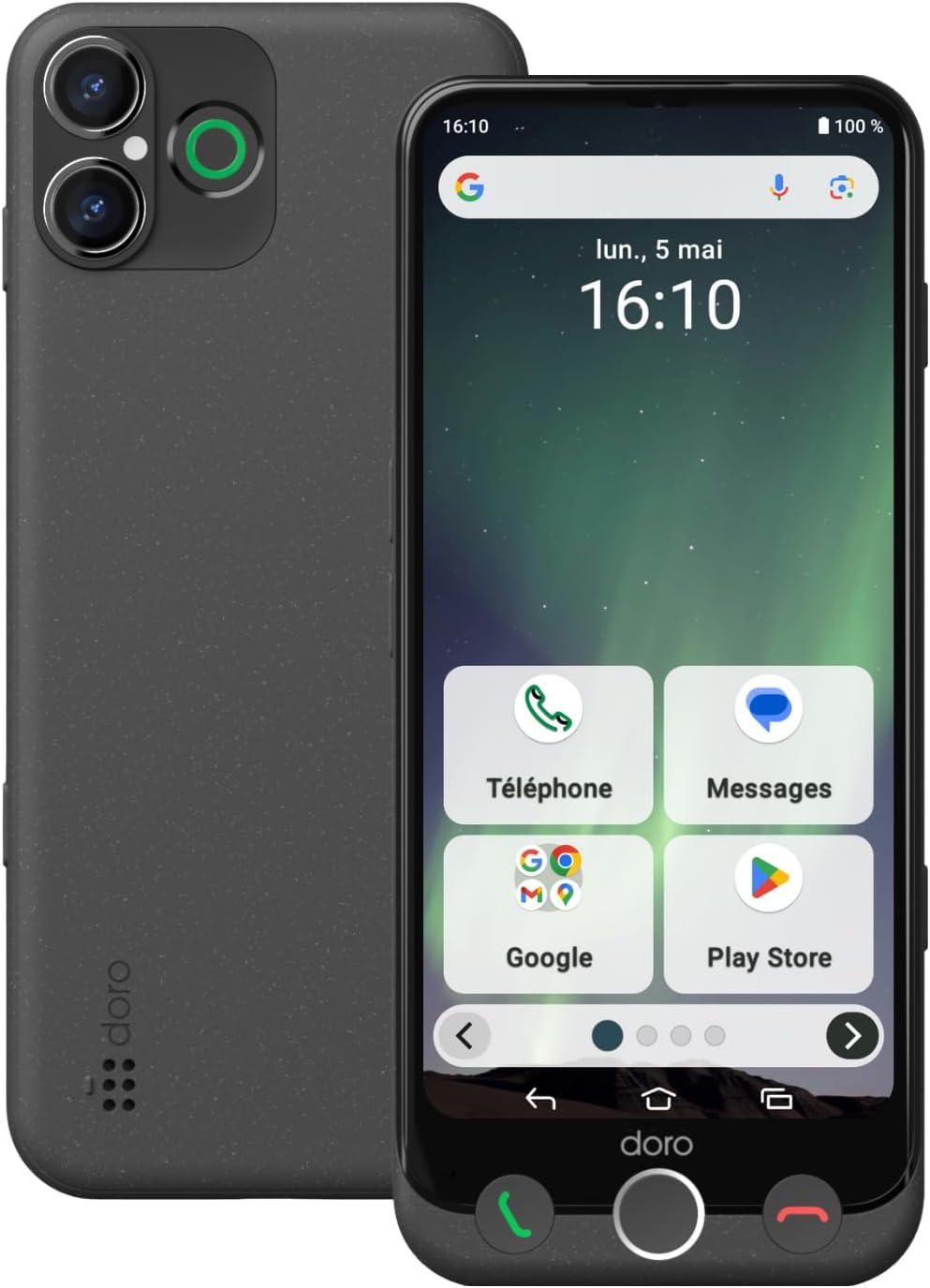 Doro Aurora A30 Smartphone pour Seniors, Téléphone Portable Senior