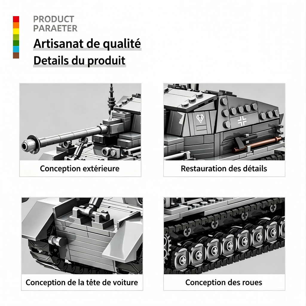 WANGE Dicker Max 632 pièces Ensemble de blocs de construction pour constructeurs amateurs