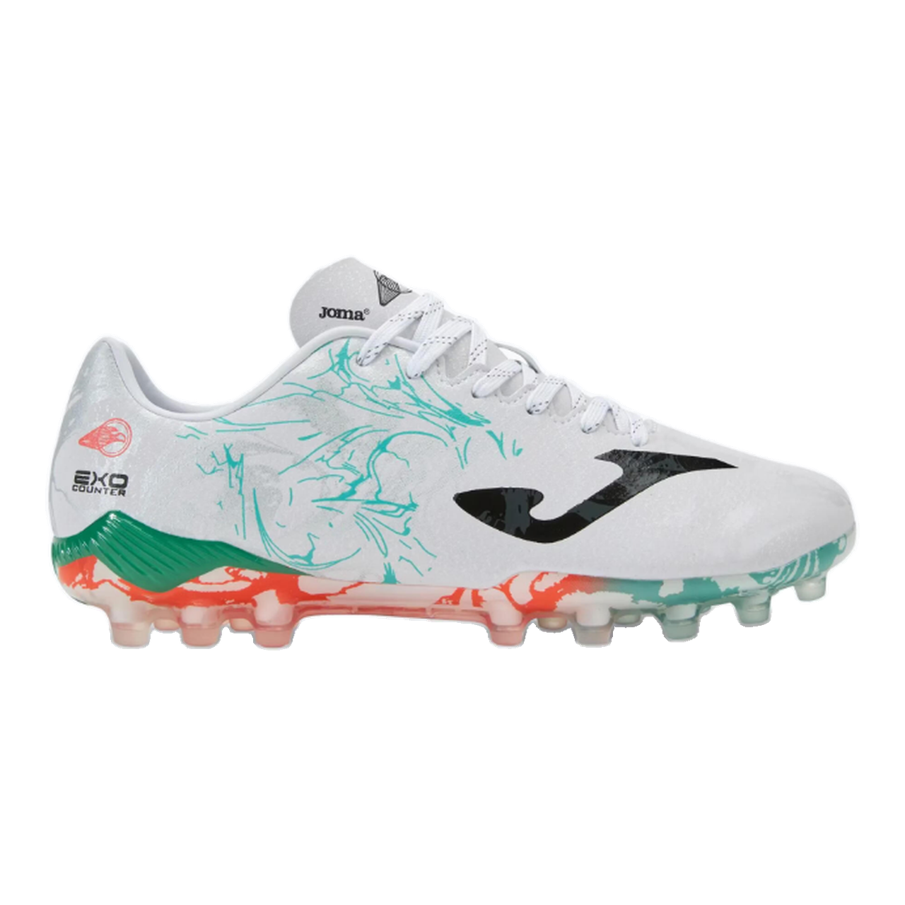 JOMA Chaussures de football Supercopa 24 pour gazon artificiel AG Blanc/Turquoise 42.5