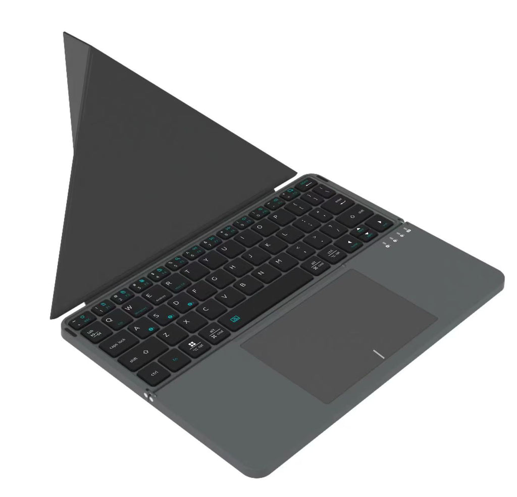 Clavier Étui en Cuir Pliable Voxis HL-BOX1 avec Pavé Tactile – Compatible Multi-Systèmes, Compact et Portable