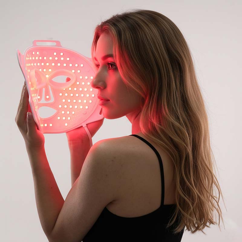 Yoghi Lune de Soie - Masque de Luminothérapie LED Visage 122 LEDs, 4 Modes de Lumière, Rechargeable USB-C
