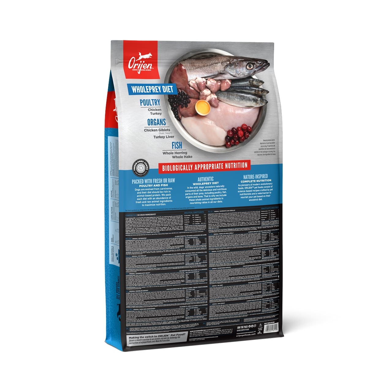 ORIJEN Croquettes pour chiens Original au poulet, dinde, poisson et œuf - 11,4 kg