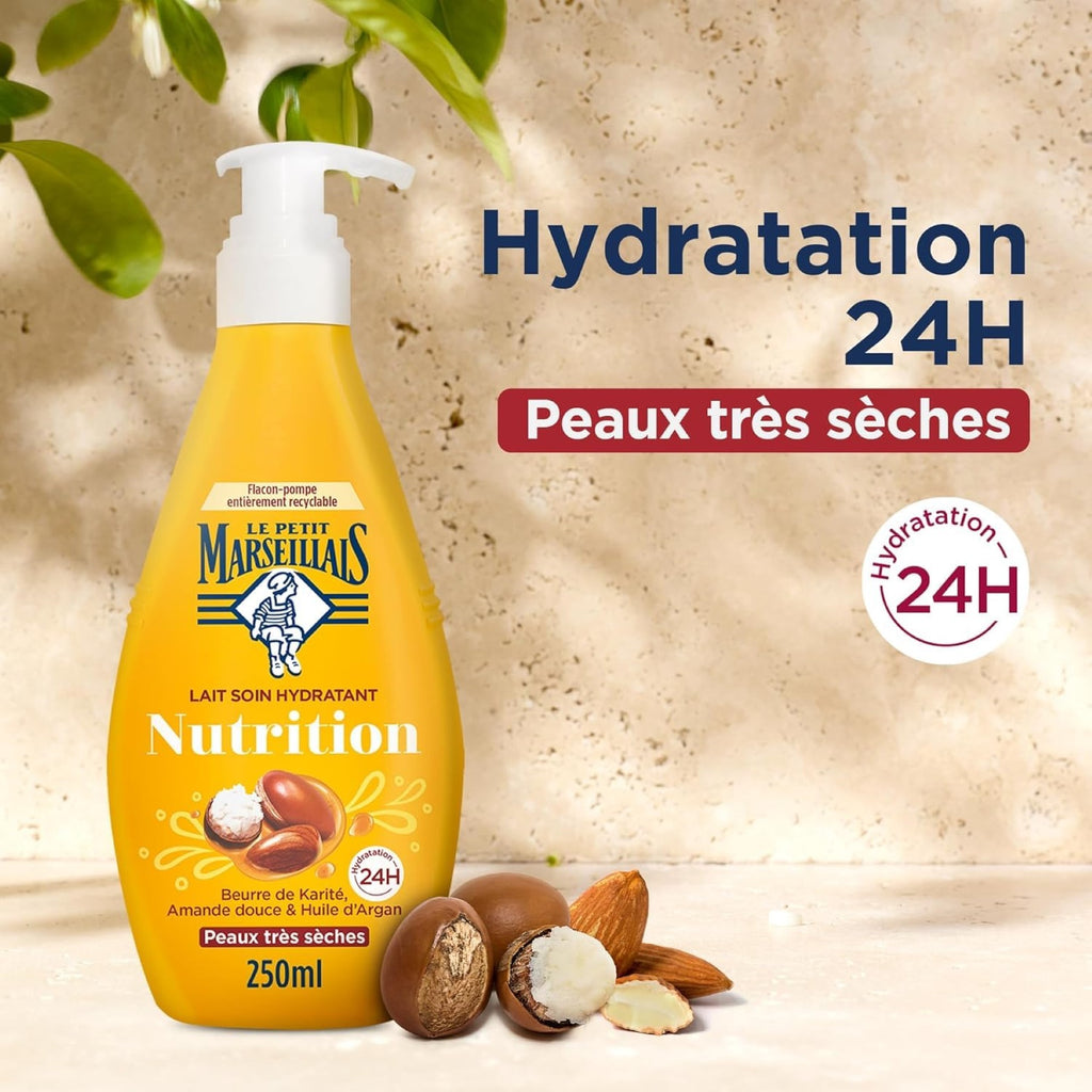 Le Petit Marseillais Lait Soin Hydratant Nutrition Flacon 250 ml