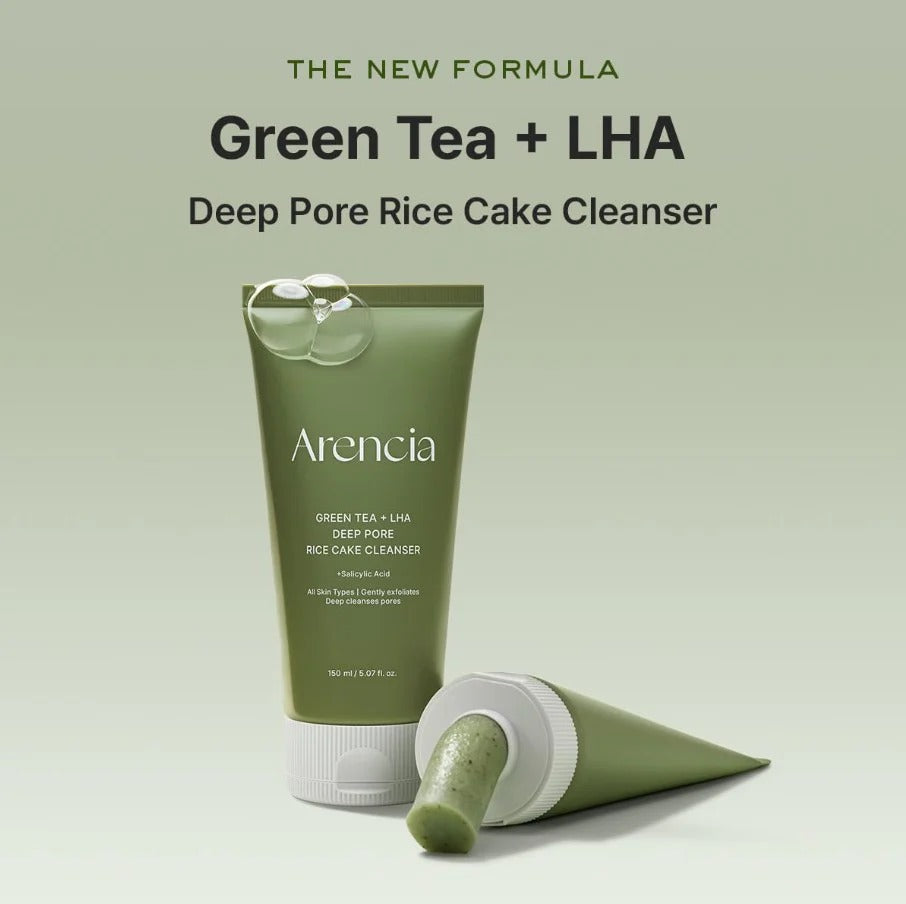 Arencia Nettoyant Gâteau de Riz Pores Profonds LHA Thé Vert - 150 ml