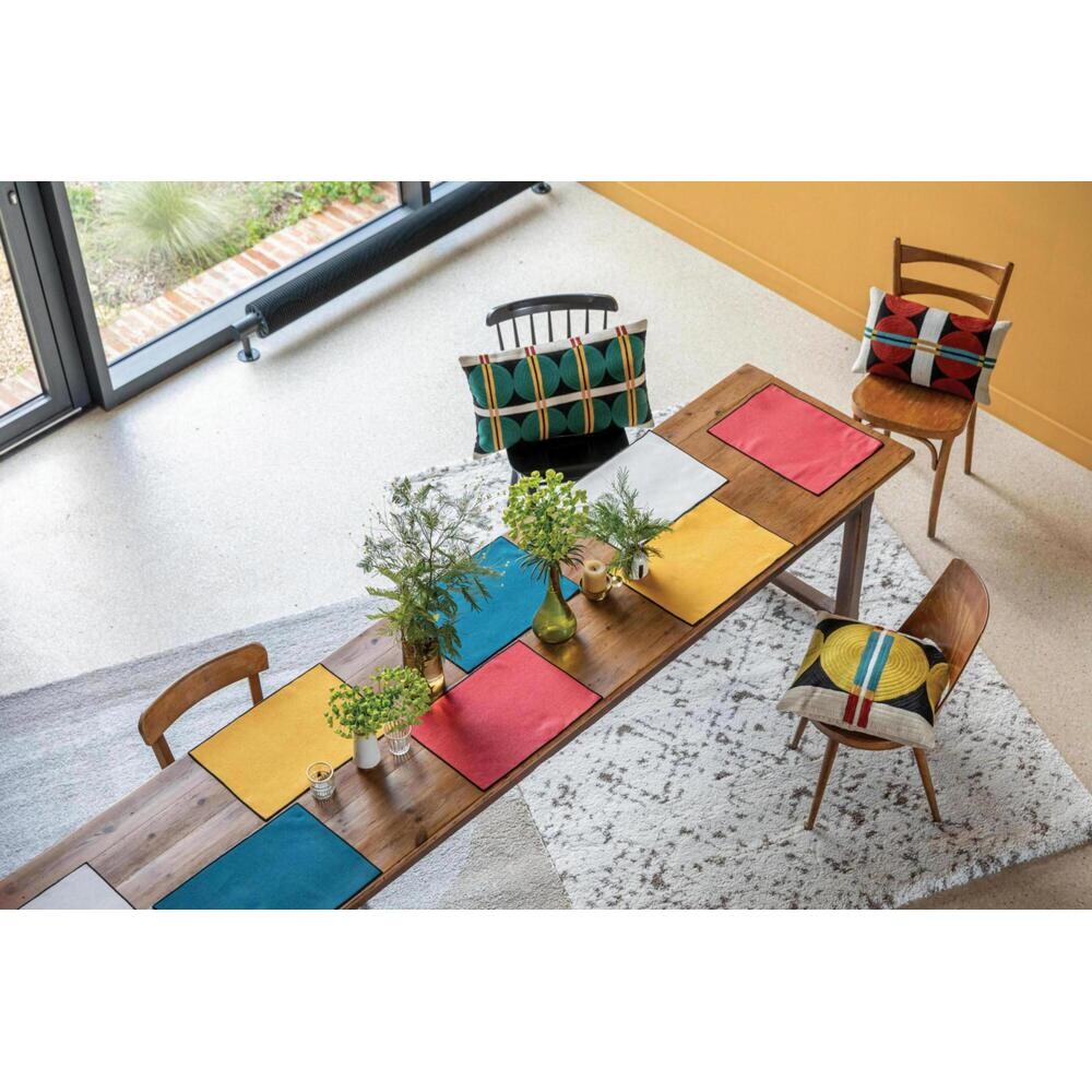 Winkler Lot de 2 sets de table recyclés Laora Paon 33 x 45