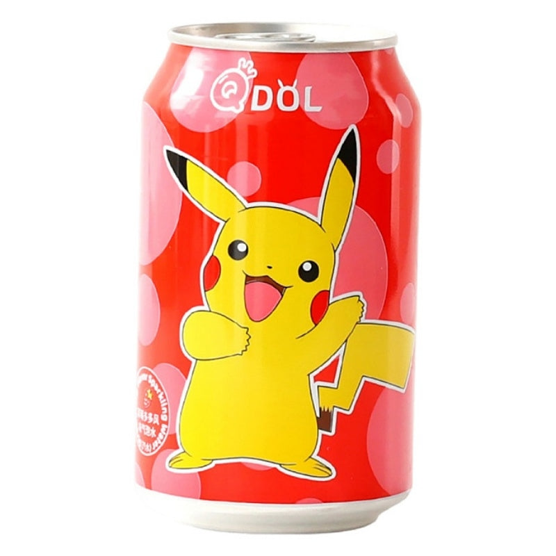 QDOL Eau pétillante Pokémon saveur fraise 330 ml x 24