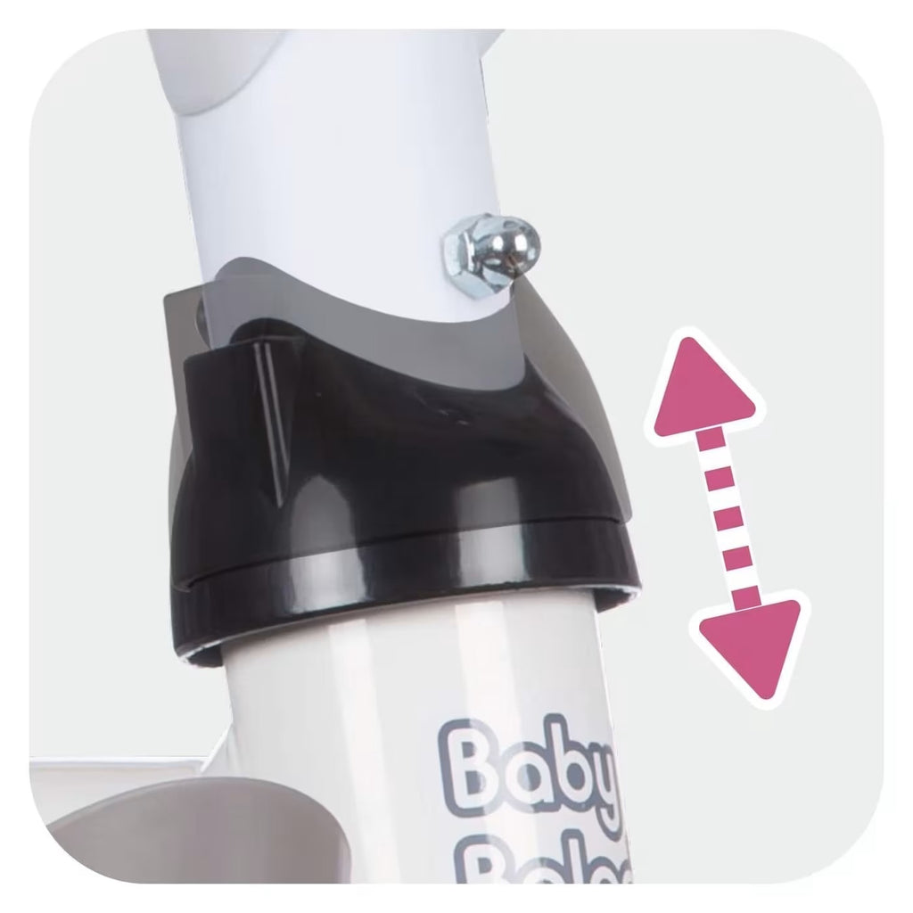 Smoby - Tricycle Baby Balade Plus Rose - Vélo Evolutif Enfant Dès 10 Mois - Roues Silencieuses - Frein de Parking - Fabrication Espagnole