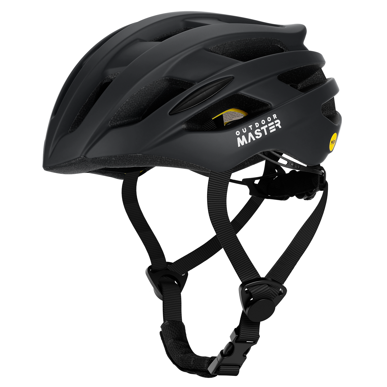 OutdoorMaster Casque de cyclisme de route MIPS pour adultes, noir, taille L