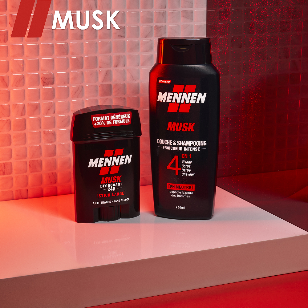 Mennen Homme Bâton Déodorant Musk 24H 60ml