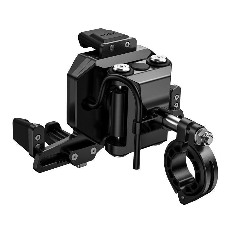 LOBOO PH06 Support de téléphone anti-vibration - Amortissement magnétique + charge sans fil 15 W - Support de moto en aluminium (convient aux téléphones de 4,7 à 7,2 pouces)