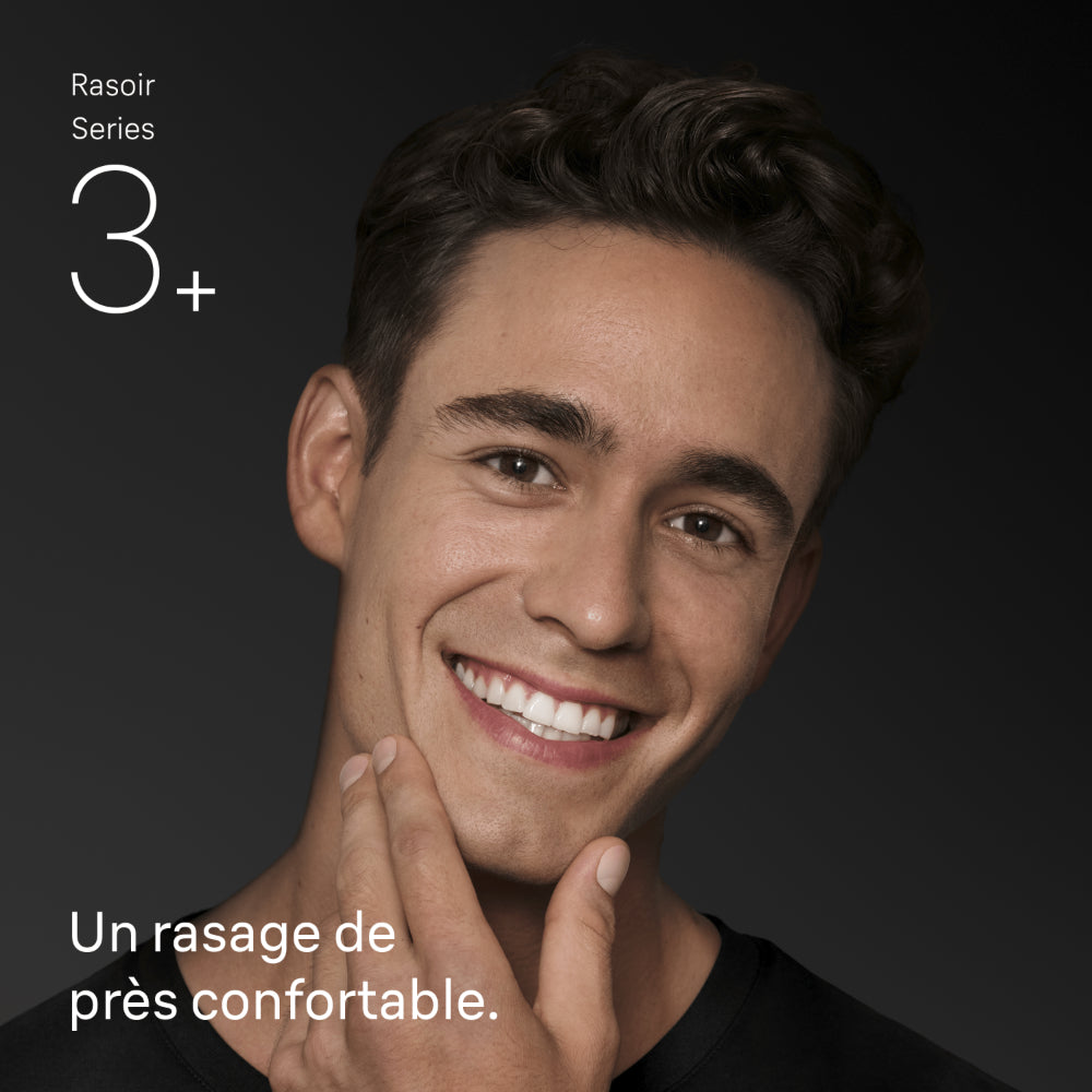 Braun Series 3 3040 - Rasoir Électrique à Grille Wet & Dry - Tondeuse de Précision Intégrée - Rechargeable - Bleu/Noir