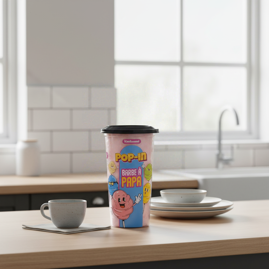 ICONIKSWEET Pop In Barbe à papa fraise - 60 g