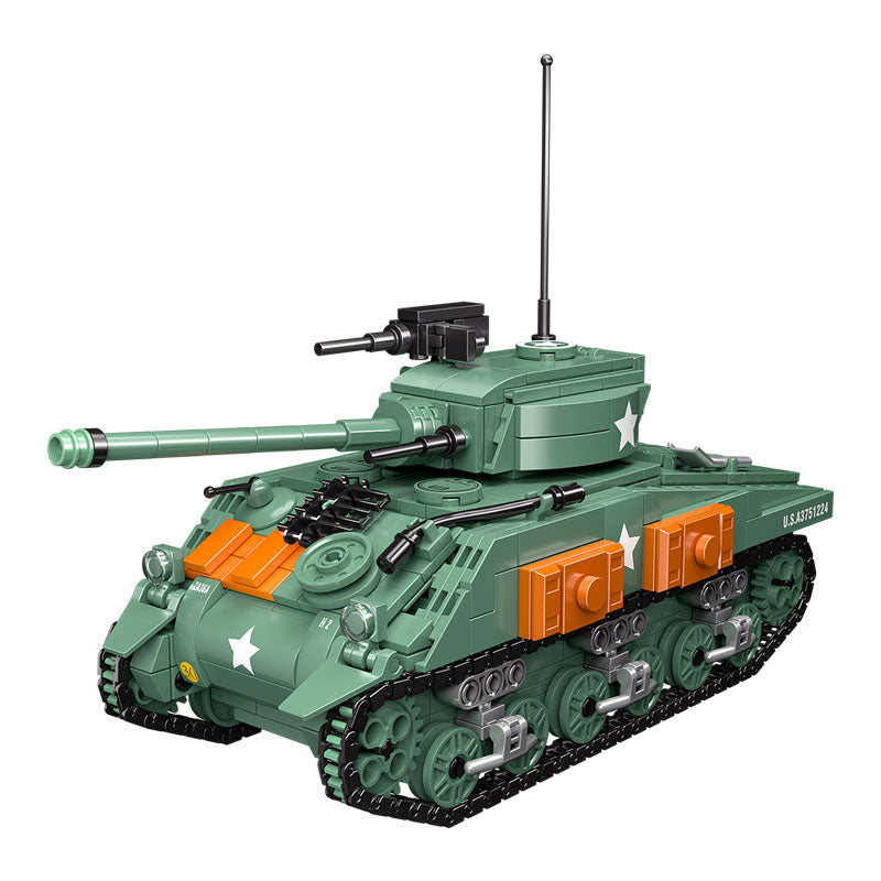 CAYI M4 Tank Sherman 740 Pièces Ensemble de Blocs de Construction pour Bricoleurs