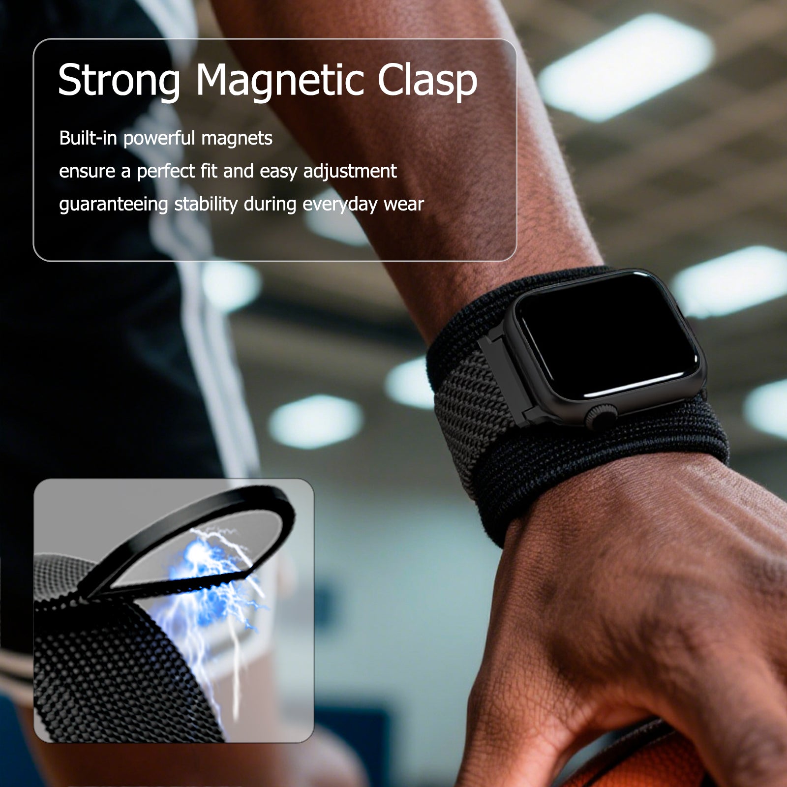 APPLE Bracelet milanais pour Apple Watch, 38/40 mm - Noir