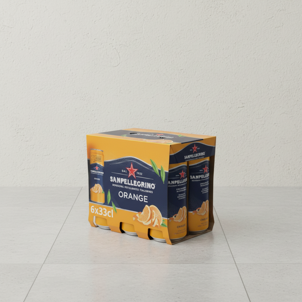 SAN PELLEGRINO Boisson pétillante à l'orange - 6 x 330 ml