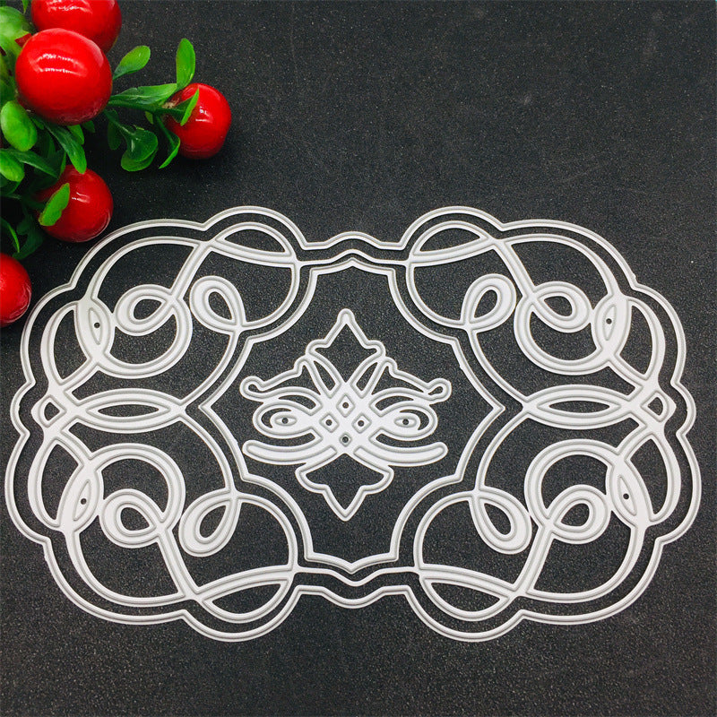 Motifs découpés au métal, gabarits métalliques artistiques, adaptés à la création de bordures pour cartes, scrapbooking DIY, arts du papier et gaufrage de dentelle.