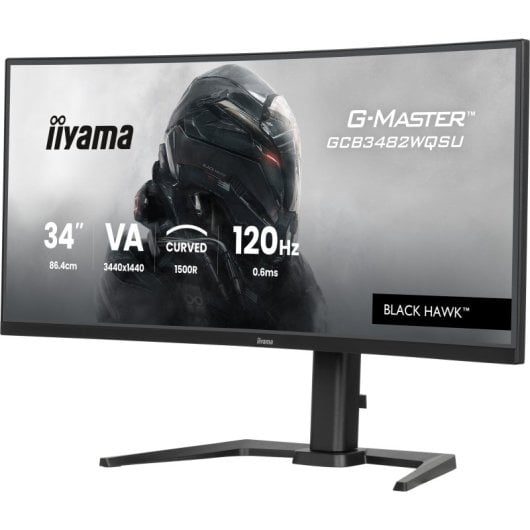 iiyama GCB3482WQSU-B1 Moniteur d'ordinateur 86,4 cm (34 po) 1440 x 3440 pixels QHD ultra-large LED - Noir