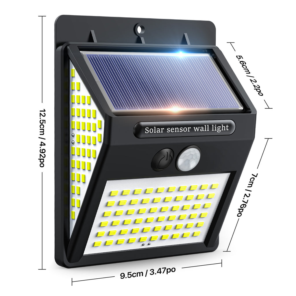 VIVREAL Lampes murales solaires, alimentées par l’énergie solaire, lot de 4, 140 LED, YHM02C, promotion de Nouvel An, idées cadeaux top