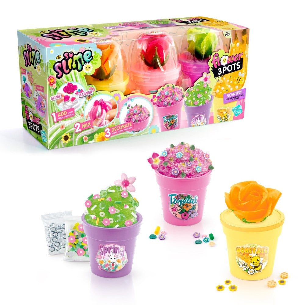 Canal Toys - So Slime - Slime Flower 3 Pots - Dès 6 ans - SSC 418