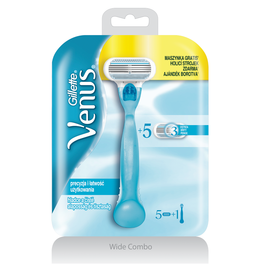 GILLETTE Venus Smooth+ Rasoir avec 5 recharges