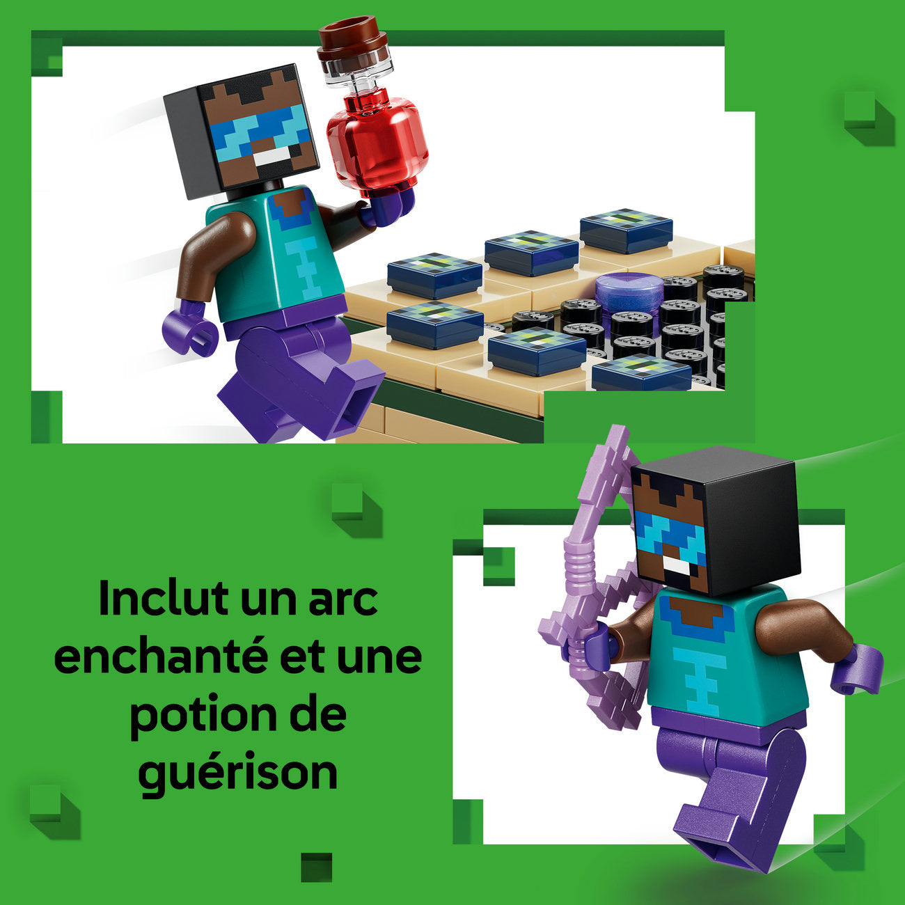 LEGO Minecraft 21584 Voyage à travers les Portails du Nether et de l’Ender