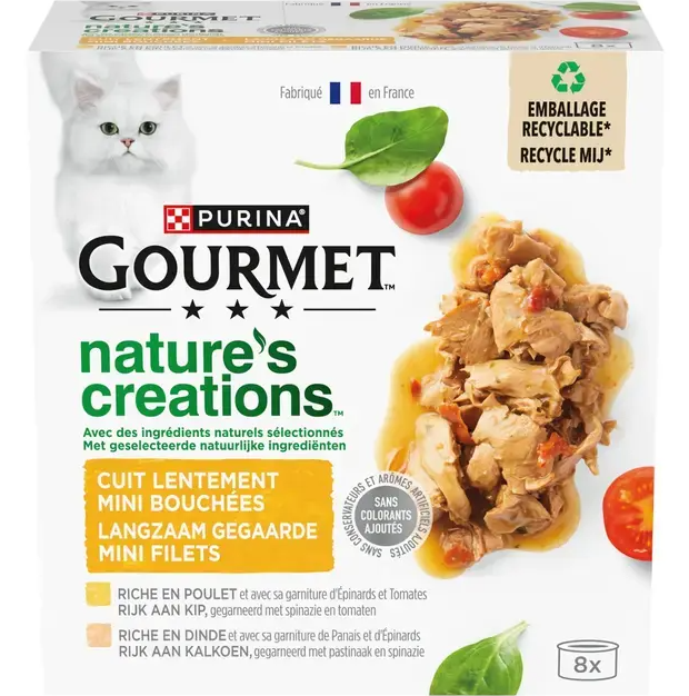 Gourmet Nature's Creations Mini Pâté Aliment pour chat - 8 x 85 g