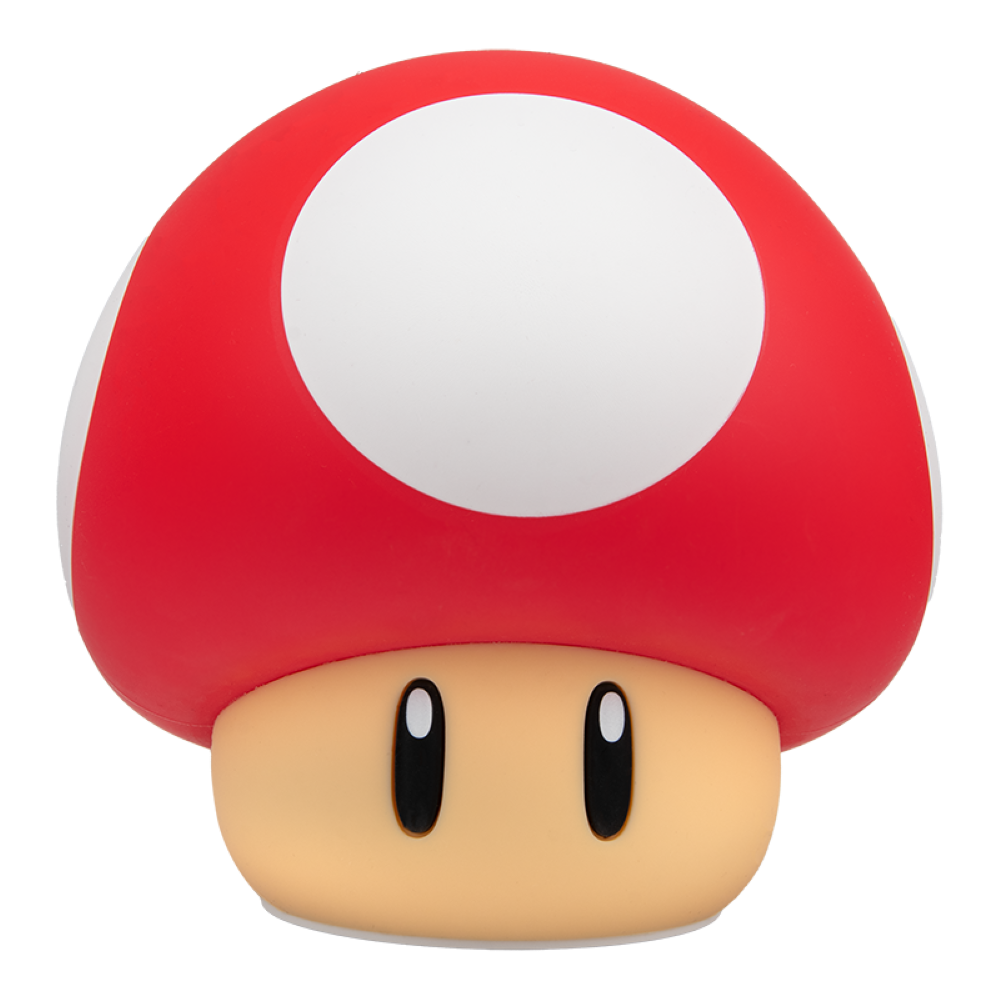 Super Mario Veilleuse Champignon rechargeable - Sous licence officielle - Silicone souple - Portable