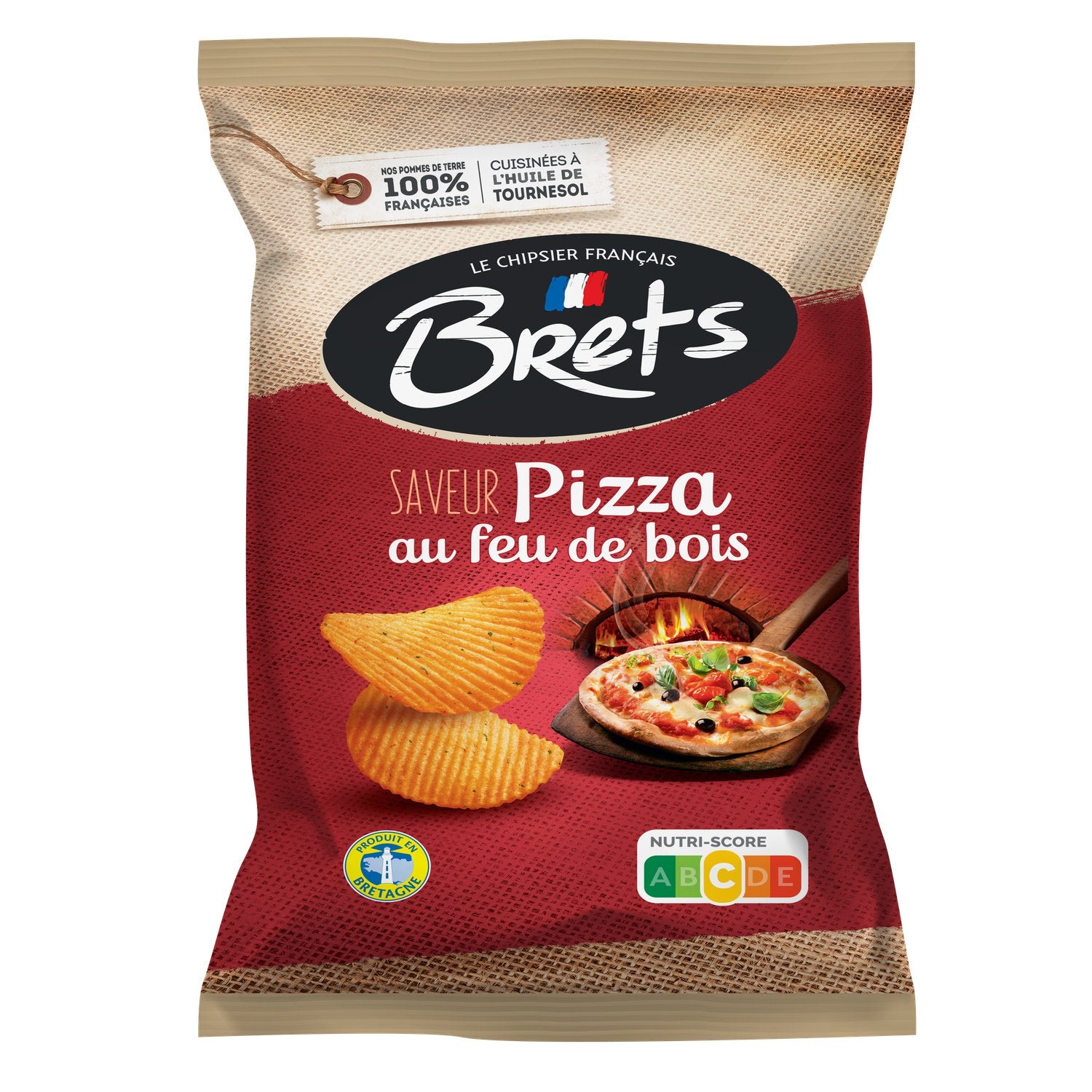 BRET'S Chips saveur pizza au feu de bois - 125 g