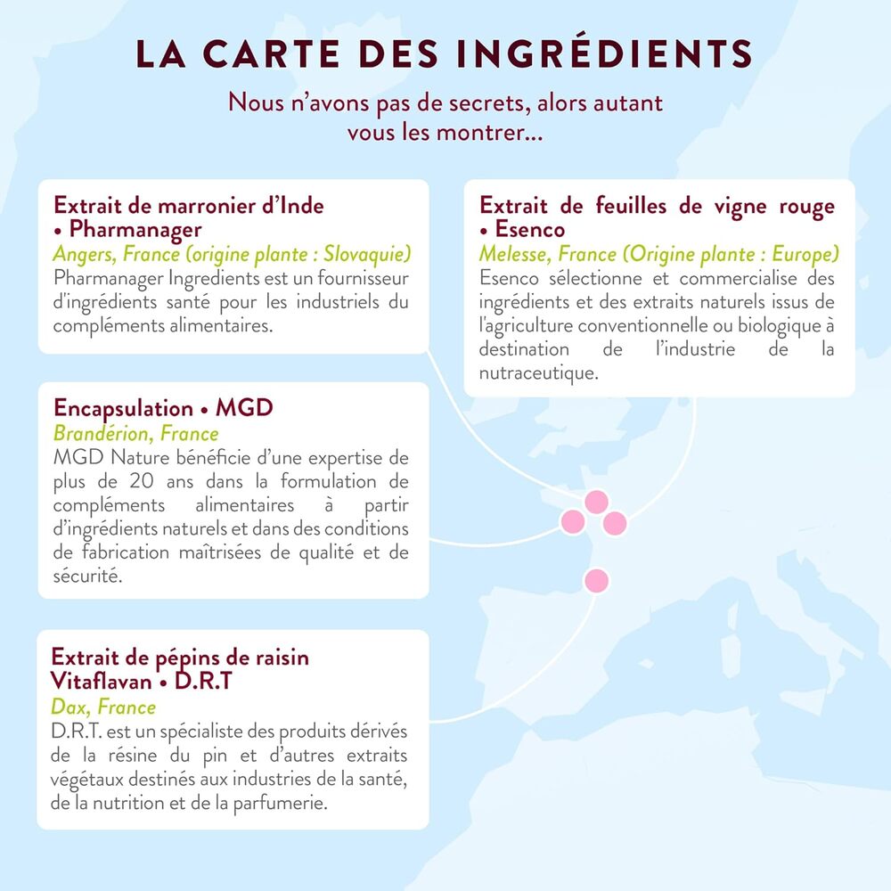 Nutri&Co Jambes Légères - 60 gélules