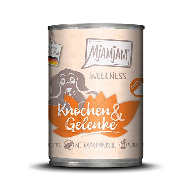 MjAMjAM [Peut être servi frais pour l’été] Nourriture humide pour chien bœuf bien-être 400 g
