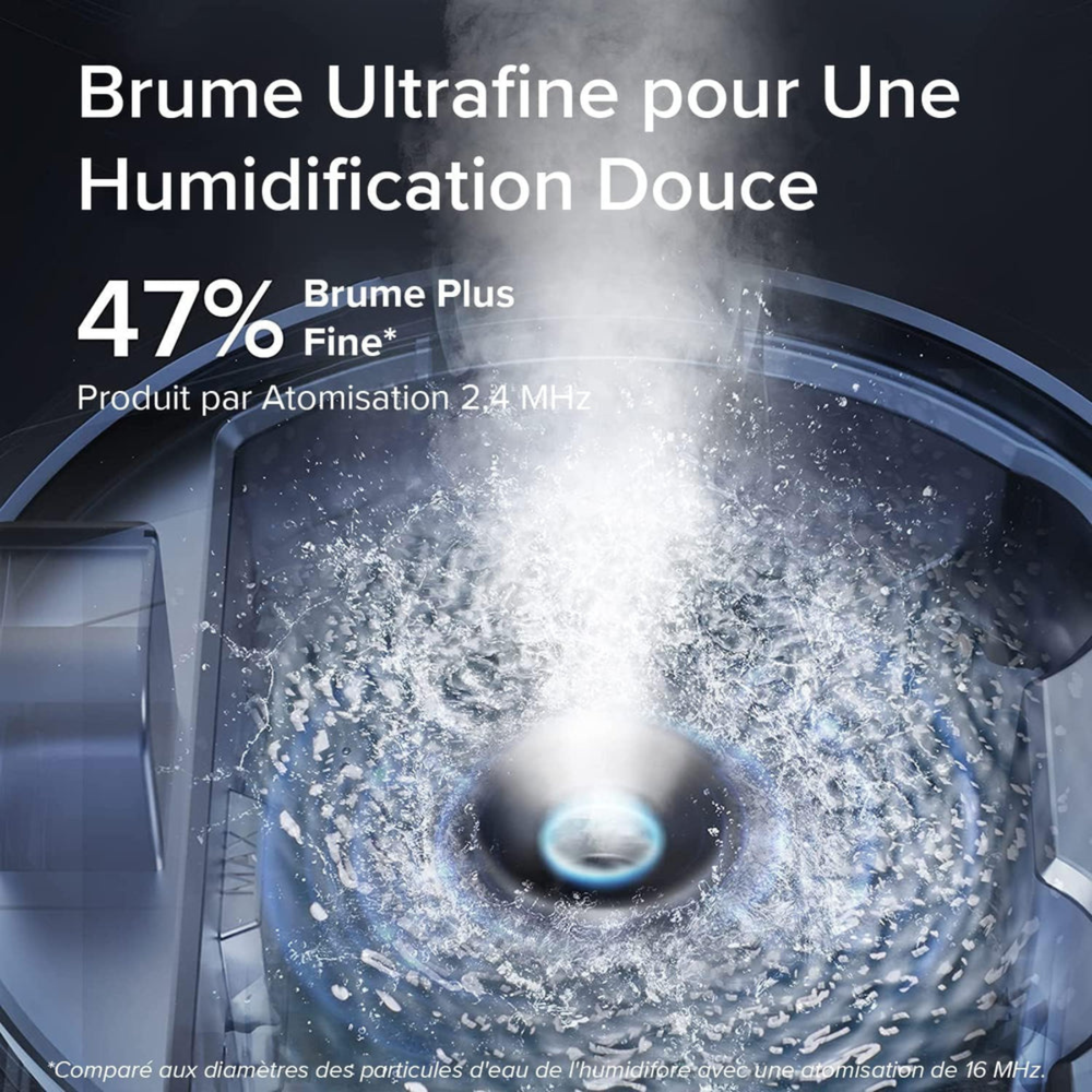 LEVOIT D302 Dual 150 Humidificateur d’air à ultrasons à brume froide Blanc