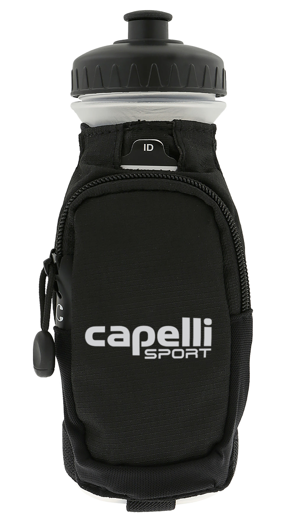Capelli Sport Pack de gourde de performance à emporter avec sangle de poignet réglable, poche zippée, emplacements pour cartes de transport et accents réfléchissants, bouteille en PEHD de 500 ml