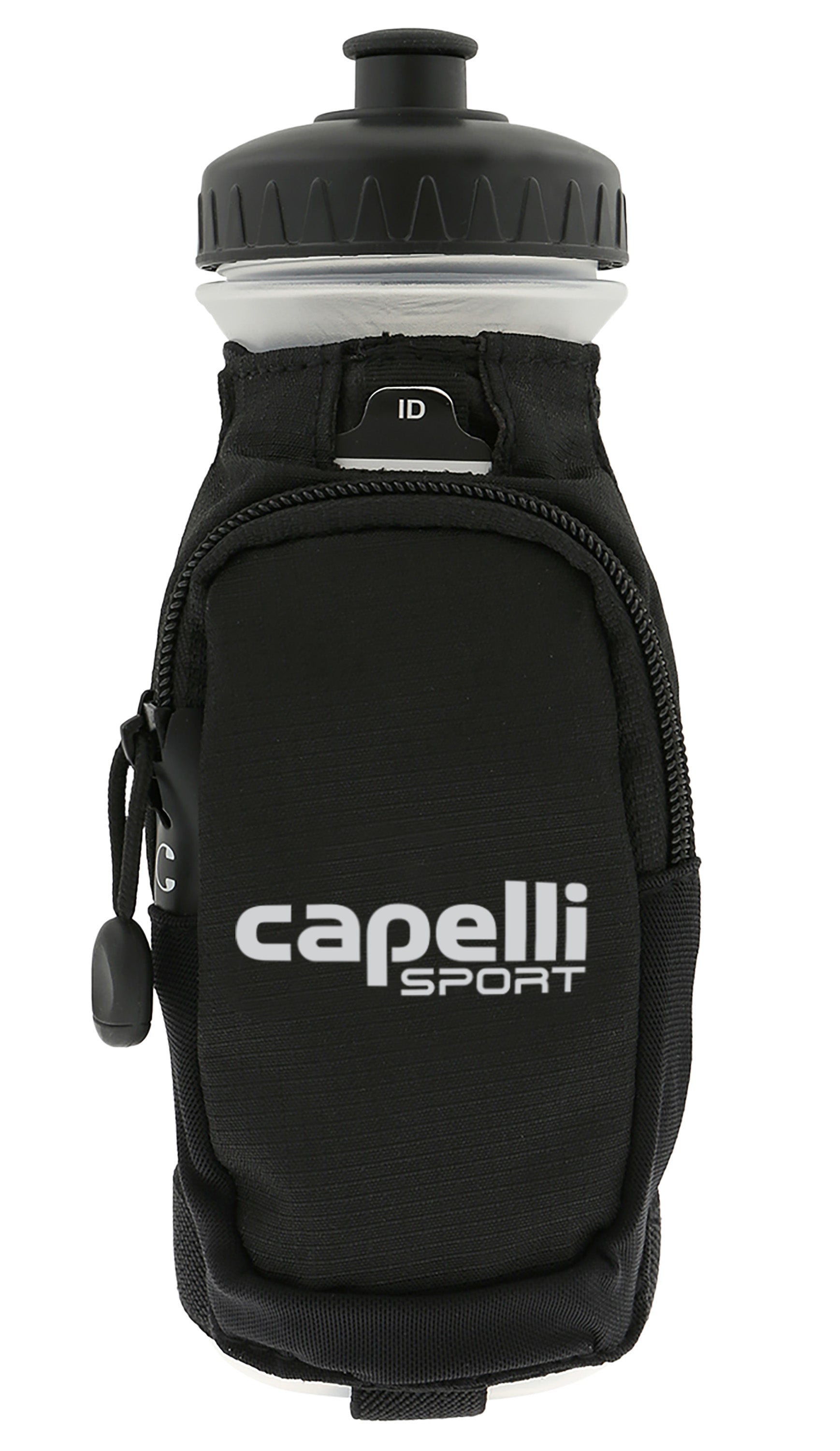 Capelli Sport Pack de gourde de performance à emporter avec sangle de poignet réglable, poche zippée, emplacements pour cartes de transport et accents réfléchissants, bouteille en PEHD de 500 ml