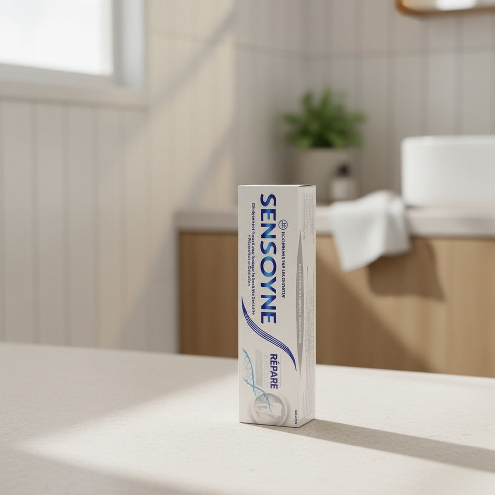 SENSODYNE Dentifrice blanchissant Réparation & protection 75 ml - Lot de 4 (4 x 75 ml = 4 tubes)