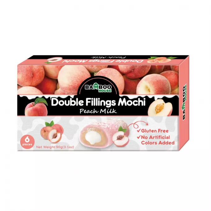 Bamboo House Mochi à la pêche avec double fourrage 90 g