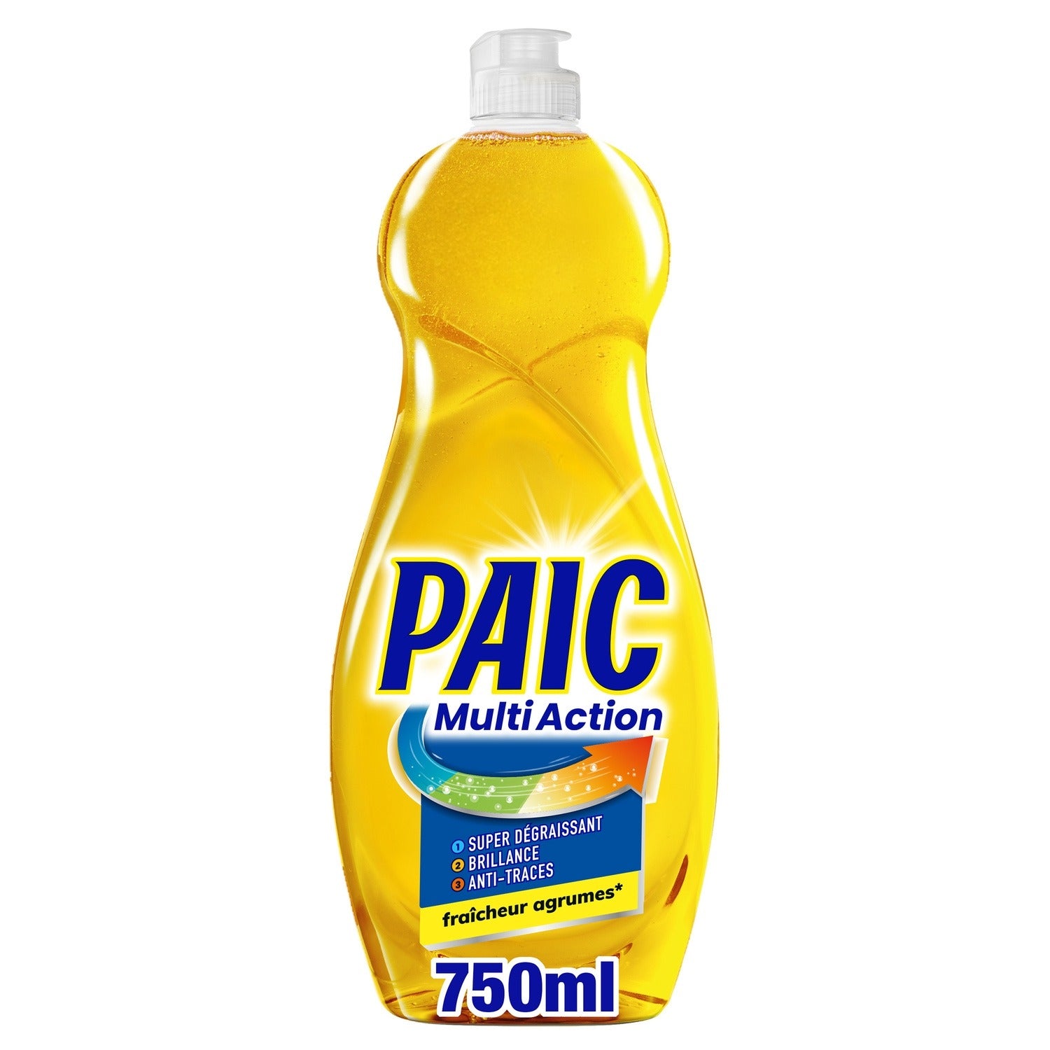 PAIC Liquide vaisselle multi-actions super dégraissant anti-traces Agrumes 750 ml