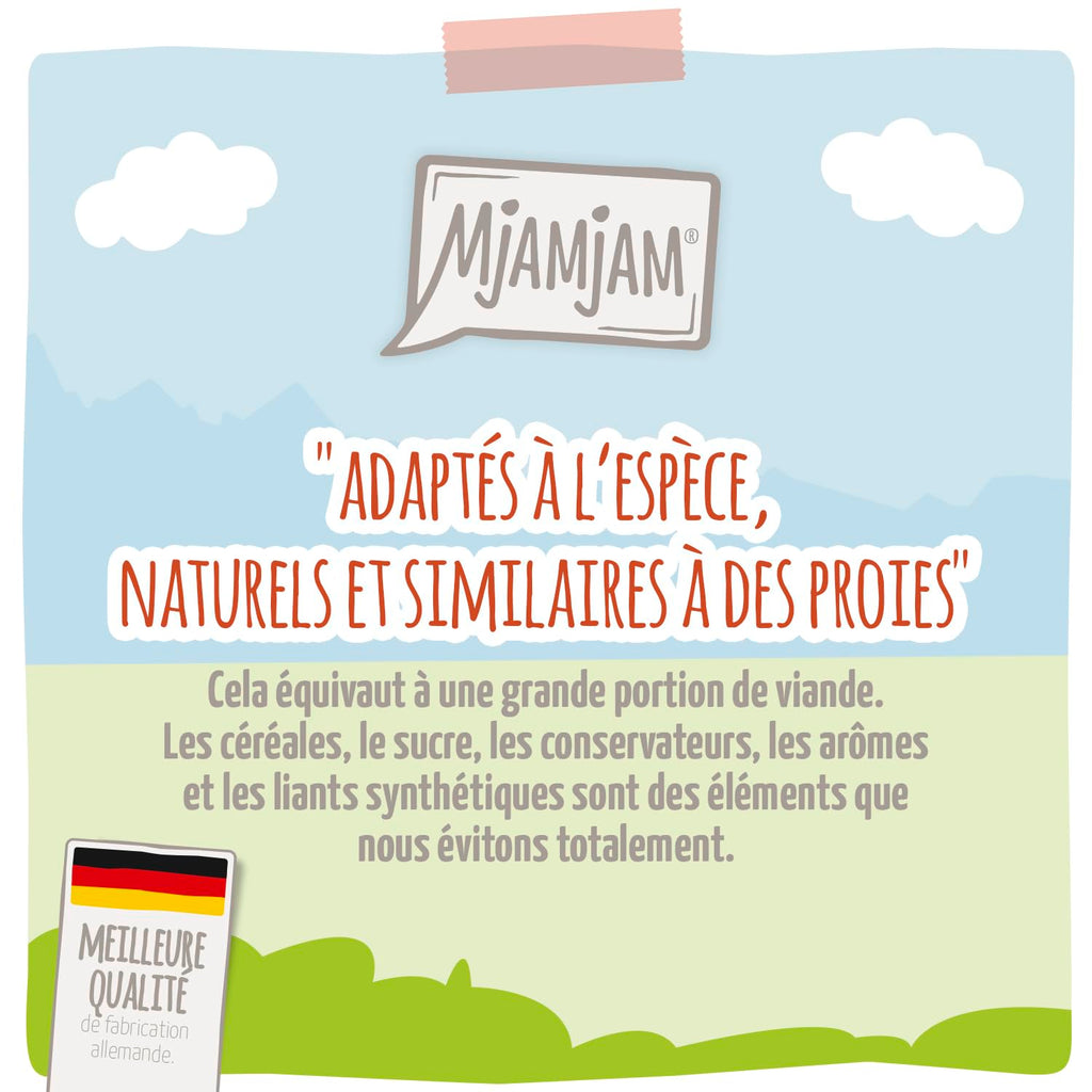 MjAMjAM [Peut être servi frais pour l’été] Aliment humide pour chat en gourde Gibier 300 g x 6